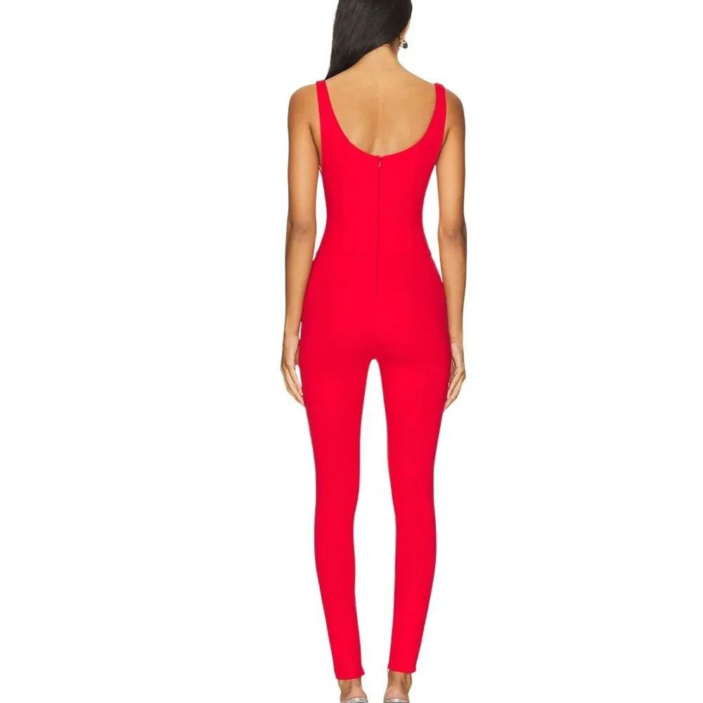Delfi Collective Isadora Red Jumpsuit NWT - Size S - Picture 2 of 10